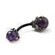 Natural Amethyst Beaded Curved Barbell(X-AJEW-G042-04B)-3
