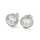 Brass Micro Pave Cubic Zirconia Ear Studs(EJEW-P261-17P)-1