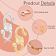 4Pcs 2 Colors Sterling Silver S-Hook Clasps with 925 Stamp(FIND-BC0005-14B)-4
