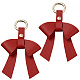 Bowknot PU Leather & Alloy Keychain(KEYC-WH20026-05B)-1