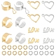 DIY Love Charm Cuff Ring Making Kit(STAS-UN0039-60)-1