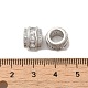 Brass Micro Pave Clear Cubic Zirconia European Beads(KK-M275-04P)-3