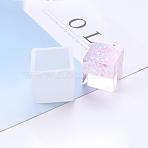 Silicone Molds, Resin Casting Molds, For UV Resin, Epoxy Resin Jewelry Making, Cube, White, 31x31x28mm, Inner Size: 25x25mm(DIY-L005-02-25mm)