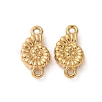 Ocean 304 Stainless Steel Links Connector Charms, Conch Shape, Golden, 11x6x2.5mm, Hole: 0.9mm(X-STAS-K291-17G)