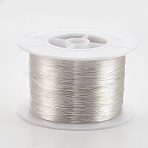 Round Copper Jewelry Wire, Long-Lasting Plated, Silver, 22 Gauge, 0.6mm, about 656.16 Feet(200m)/500g(CWIR-S003-0.6mm-02S)