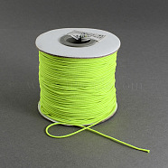 Round Elastic Cord, with Nylon Outside and Rubber Inside, Green Yellow, 0.8mm, about 109.36 yards(100m)/roll(EC-R001-0.8mm-020A)