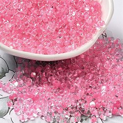 Glass Seed Beads, Peanut, Hot Pink, 3.5~4x2~2.5x2~2.3mm, Hole: 0.8mm(SEED-K009-08B-04)