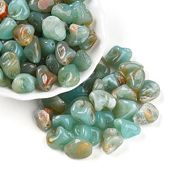 Transparent Acrylic Beads, Nuggets, Two Tone, Light Sea Green, 16.5x13x10mm, Hole: 1.6mm, about 462pcs/500g(TACR-T028-44G)