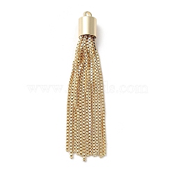 Brass Box Chains Tassels Pendant, Golden, 55x6.5mm, Hole: 1.8mm(KK-K276-02G)