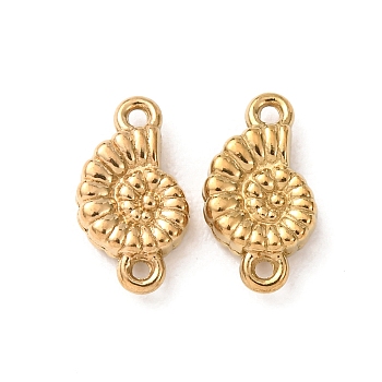 Ocean 304 Stainless Steel Links Connector Charms, Conch Shape, Golden, 11x6x2.5mm, Hole: 0.9mm