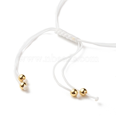 Flaches rundes Acrylarmband mit geflochtenen Buchstaben aus Perlen für Frauen(BJEW-JB07571-01)-5