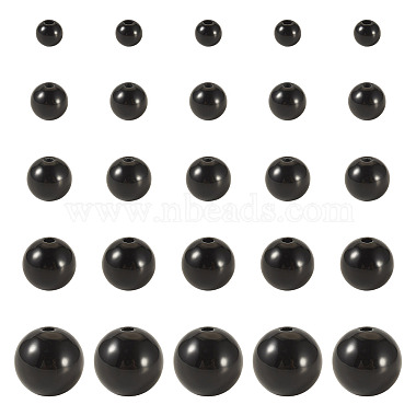 100Pcs 5 Styles Opaque Acrylic Beads(MACR-TADJ0001-12B)-1