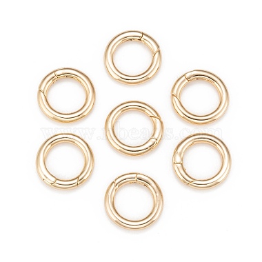 Real 18K Gold Plated Ring Brass Keychain Clasps