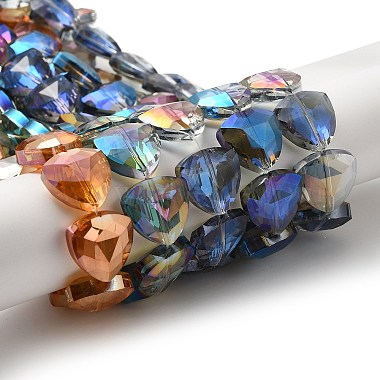 Electroplate Crystal Glass Triangle Beads Strands(EGLA-F068-M)-5