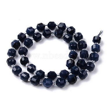 Dyed Natural Sapphire Beads Strands(G-R482-01-8mm)-2