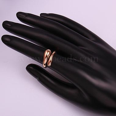 Real Rose Gold Plated Adjustable Brass Finger Rings for Women(RJEW-BB07574-B)-4