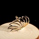 Minimalist Hollow Feather Brass Finger Ring for Women(UI5232-1)-2