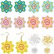 Olycraft 3D Printed Sunflower Charm Dangle Earring Making Kit for Girl Women(DIY-OC0007-69)-1