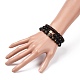 3Pcs Natural Black Agate(Dyed) and Coconut Beads Stretch Bracelets Set(BJEW-JB08933)-3