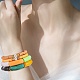 10Pcs 10 Style Handmade Polymer Clay Heishi Beaded Stretch Bracelets Set with Heart(BJEW-SW00036-01)-5