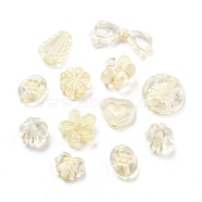 Transparent Acrylic Beads, Mixed Shapes, Light Goldenrod Yellow, 10~18x11~28.5x4.5~12mm, Hole: 1.6~2.5mm, 683pcs/500g(OACR-Q084-20E)