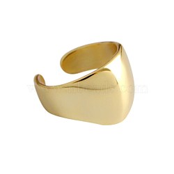 Women's Simple Brass Cuff Earrings, Golden, 10x3mm(EJEW-BB62852-A)