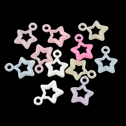 Plastic Pendants, Imitation Jelly, Star Charm, Mixed Color, 20.5x15.5x3.5mm, Hole: 2.8mm, about 1923pcs/500g(KY-F023-01B)