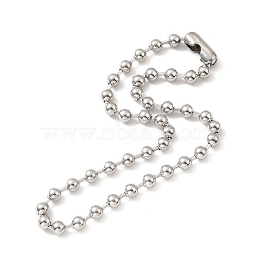 304 Stainless Steel Ball Chain Necklace & Bracelet Set(STAS-D181-02P-01B)-2