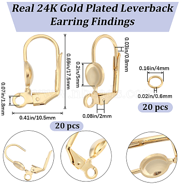 20Pcs Brass Leverback Earring Findings(KK-BBC0010-51)-2