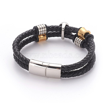 Retro Leather Cord Bracelets(BJEW-L642-38)-4