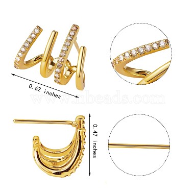 Crystal Rhinestone Claw Stud Earrings(JE918B)-2