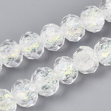 Handmade Foil Lampwork Beads Strands(FOIL-T008-09F)-1