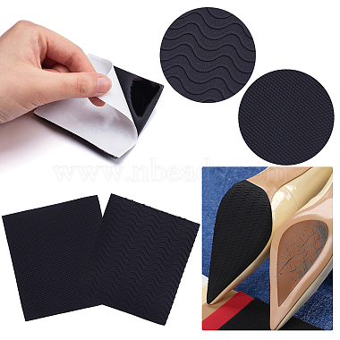 Gorgecraft 4 Pairs 2 Style PVC Self-Adhesive Anti-Slip Stick Shoes Pad(AJEW-GF0004-76C)-4