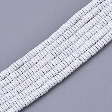 3mm White Disc Non-magnetic Hematite Beads