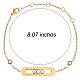 430 Stainless Steel Cubic Zirconia Oval Link Bracelets(JB733A)-3