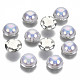 ABS Plastic Imitation Pearl Sewing Buttons(BUTT-S005-12mm-01S)-3