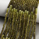 Gradient Color Natural Yellow Green Opal Beads Strands, Rondelle, Faceted, 4x2.5~3.5mm, Hole: 0.8mm, about 139pcs/strand, 15.20''(38.6cm)(GG-CBA9722-B01-01)