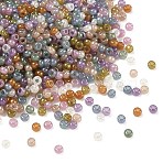Glass Beads, Round, Round Hole, Mixed Color, Mixed Color, 2x1.4mm, Hole: 0.8mm, about 660pcs/bag(GLAA-G130-02A)