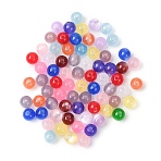 Resin Imitation Cat Eye Beads, Round, Mixed Color, 8.5x7.5mm, Hole: 1.8mm(RESI-C073-03A)