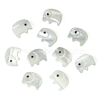 10Pcs Natural Trochid Shell/Trochus Shell Beads, Elephant, Seashell Color, 9.5x11x2~3mm, Hole: 0.8mm(SSHEL-CJ0001-16)
