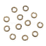 Brass Open Jump Rings, Round, Cadmium Free & Lead Free, Antique Bronze, 5x1mm, 18 Gauge, Inner Diameter: 3mm, about 6000pcs/500g(JRC5MM-AB)