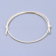 Eco-Friendly Korean Waxed Polyester Cord Bracelet Making, Linen, 10-5/8 inch~11 inch(27~28cm), 1mm(BJEW-JB04256-02)