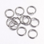 304 Stainless Steel Open Jump Rings, Stainless Steel Color, 5.5x1mm, 18 Gauge, Inner Diameter: 3.5mm(STAS-E066-07-5.5mm)