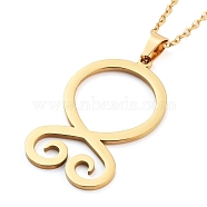 304 Stainless Steel Pendant Necklaces, Cable Chains, Troll Cross, Real 18K Gold Plated, 17.56 inch(44.6cm)(NJEW-P306-04G)
