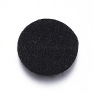 Fibre Perfume Pads, Essential Oils Diffuser Locket Pads, Flat Round, Black, 22x3mm(X-DIY-D021-01I)