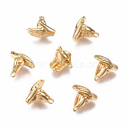 Brass Charms, Nickel Free, Plam, Gesture Language, for Hold Fist Salute, Real 18K Gold Plated, 9.5x10.5x8mm, Hole: 1mm(KK-Q277-027-NF)