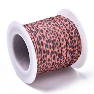 Flat Polyester Elastic Cord, Webbing Garment Sewing Accessories, Light Salmon, 5mm, about 3m/roll(EC-N003-001A-17)