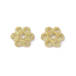 Alloy Bead Caps, Flower, Light Gold, 5.5x6x1.5mm, Hole: 1.5mm(FIND-E042-04LG)