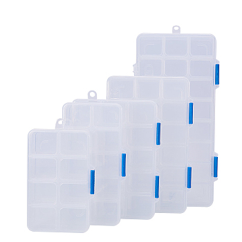 Organizer Storage Plastic Boxes, Rectangle, White, 23x16x13cm