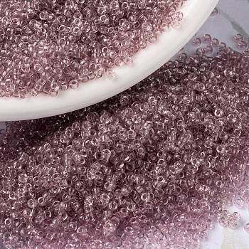 MIYUKI Round Rocailles Beads, Japanese Seed Beads, (RR142L) Transparent Light Amethyst, 15/0, 1.5mm, Hole: 0.7mm, about 5555pcs/10g